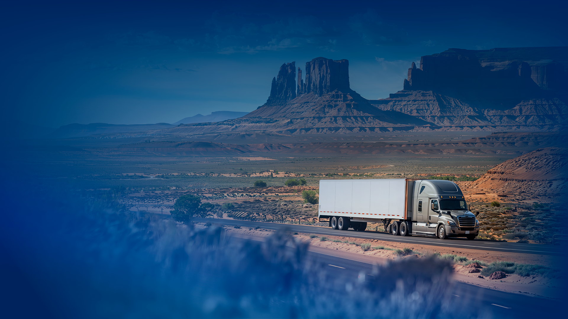 Tradelink tractor-trailer on a cross-border highway corridor
